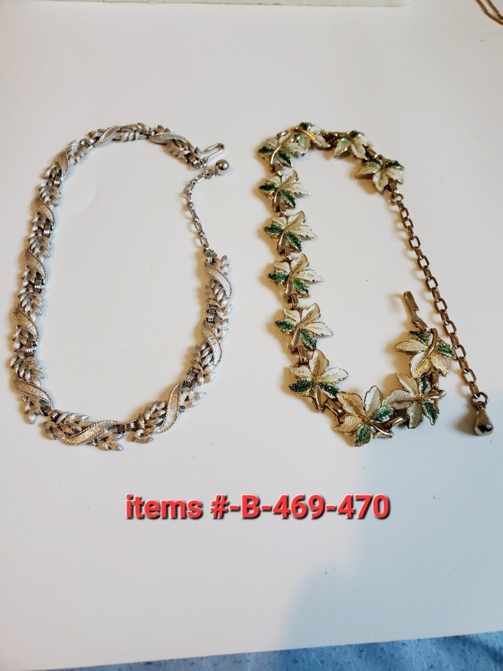 2 Necklaces, items # B-469-470, . wt.  79. grams
